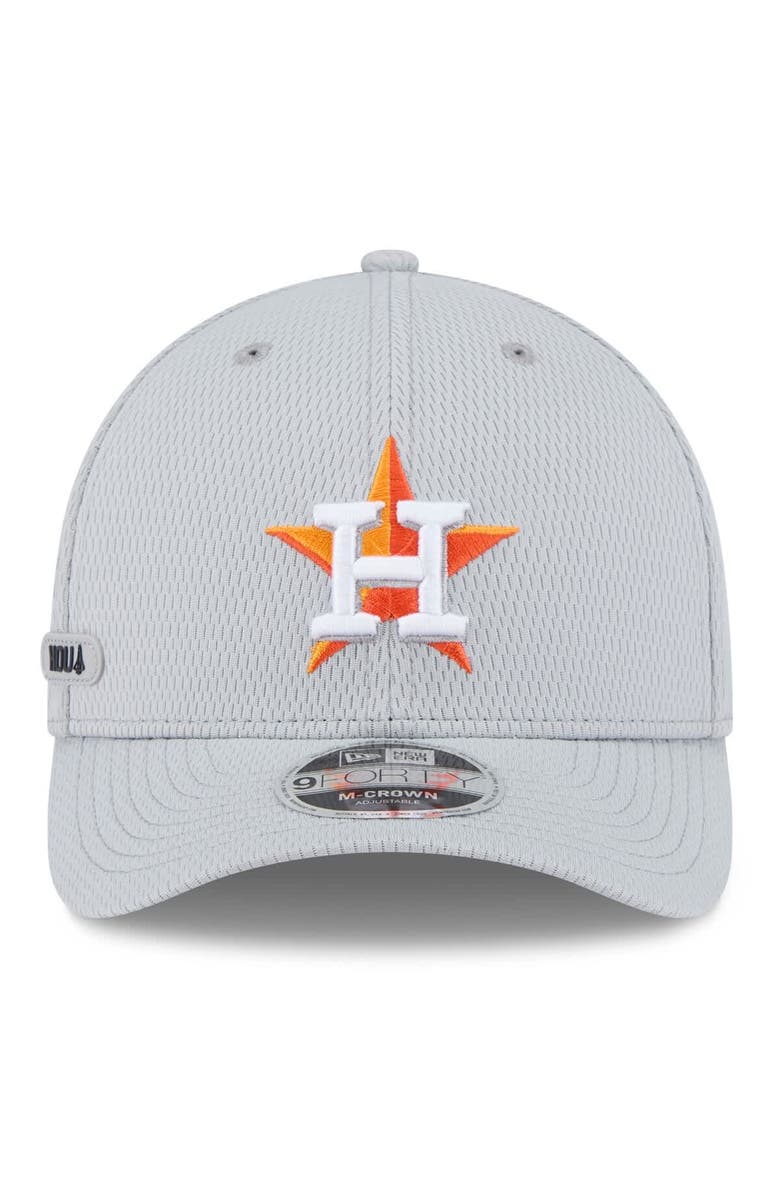 New Era Men's New Era Gray Houston Astros 2025 MLB Clubhouse 9FORTY M-Crown Adjustable Hat, Alternate, color, 
