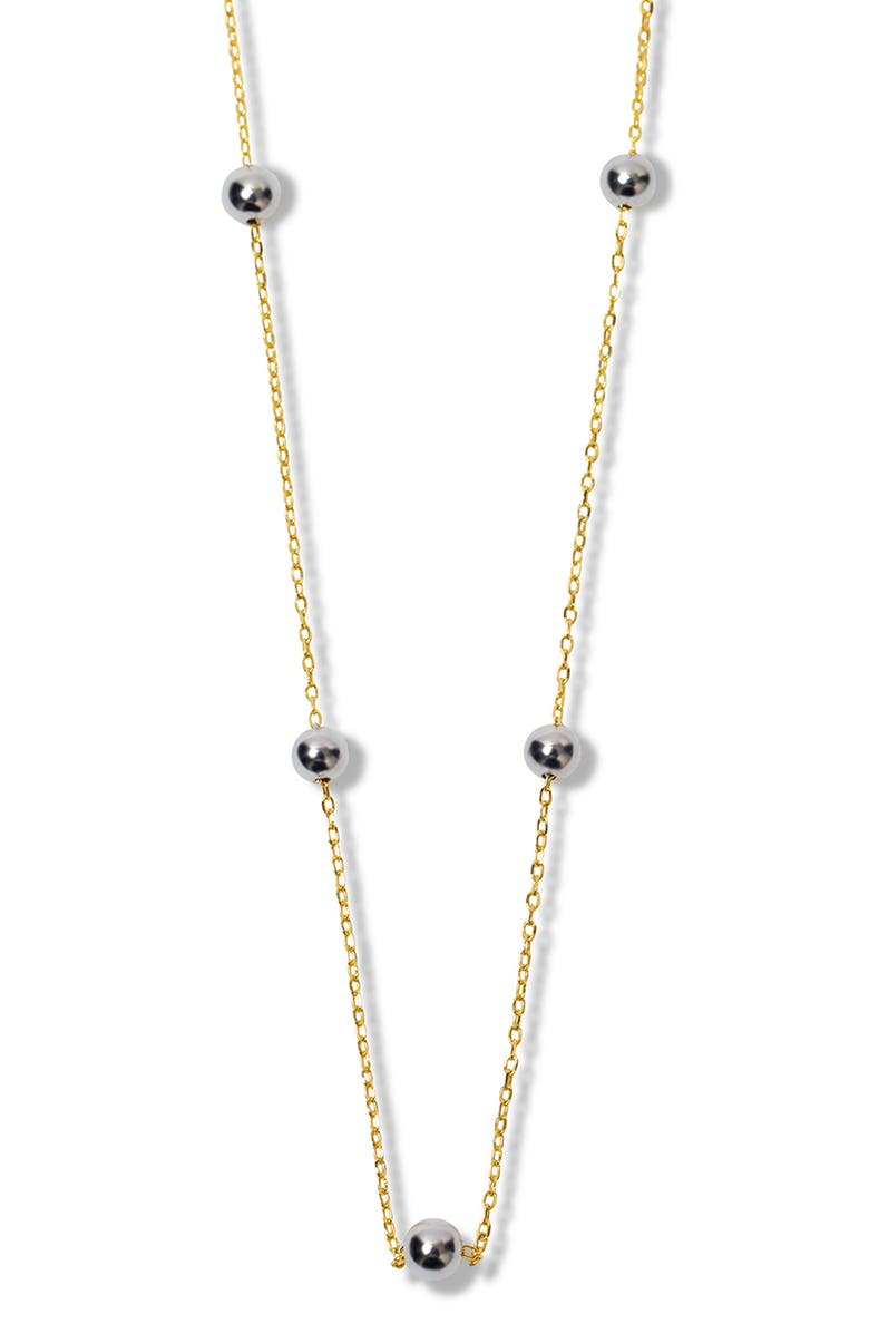 Argento Vivo Sterling Silver Ball Station Necklace, Main, color, 