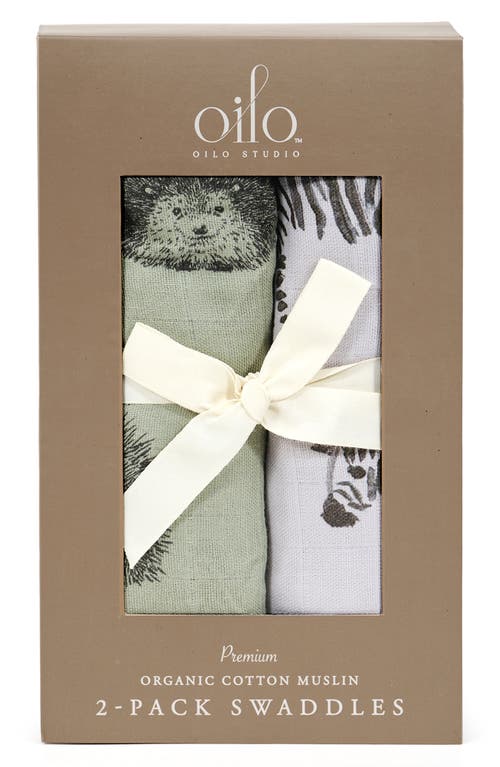 Oilo 2-Pack Swaddle Blankets in Green  product