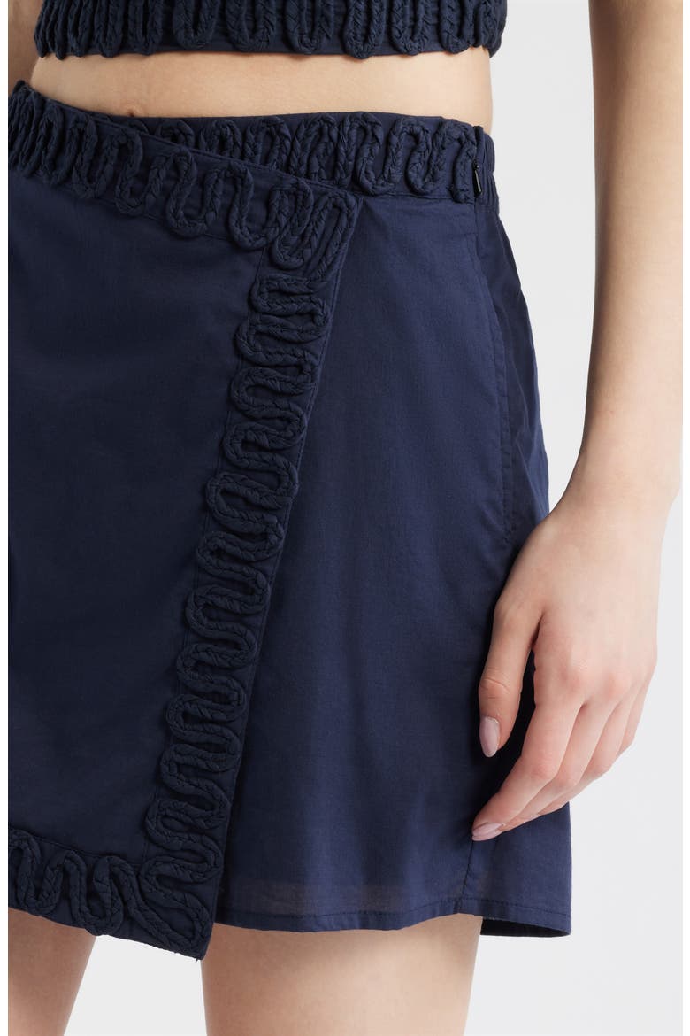 Silla Embroidery Detail Cotton Skort, Alternate, color, NAVY