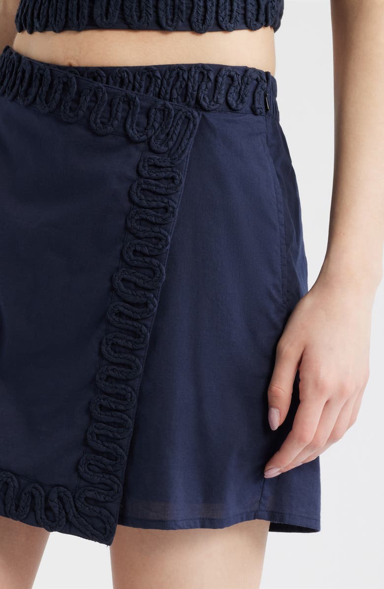 CIEBON Silla Embroidery Detail Cotton Skort, Alternate, color, Navy