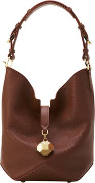 Lanvin Catch By Lanvin Medium Bucket Bag In Grained Leather