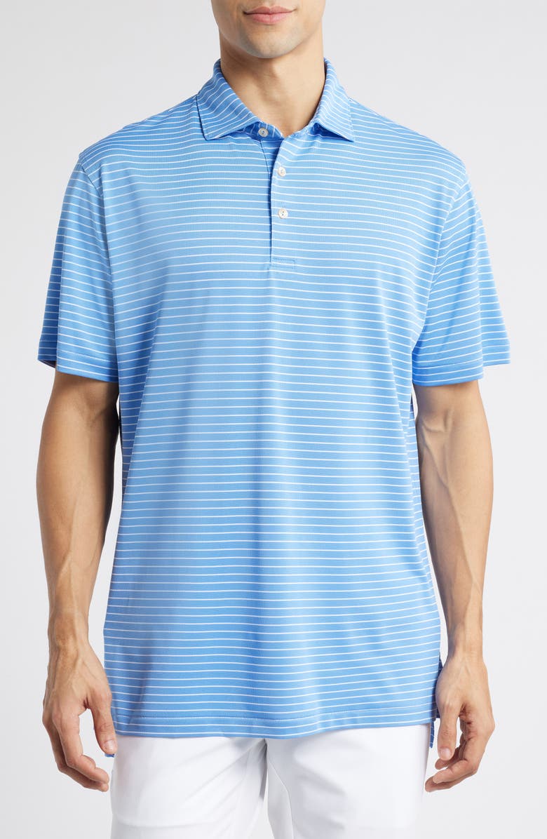 Peter Millar Winston Stripe Performance Mesh Polo, Main, color,