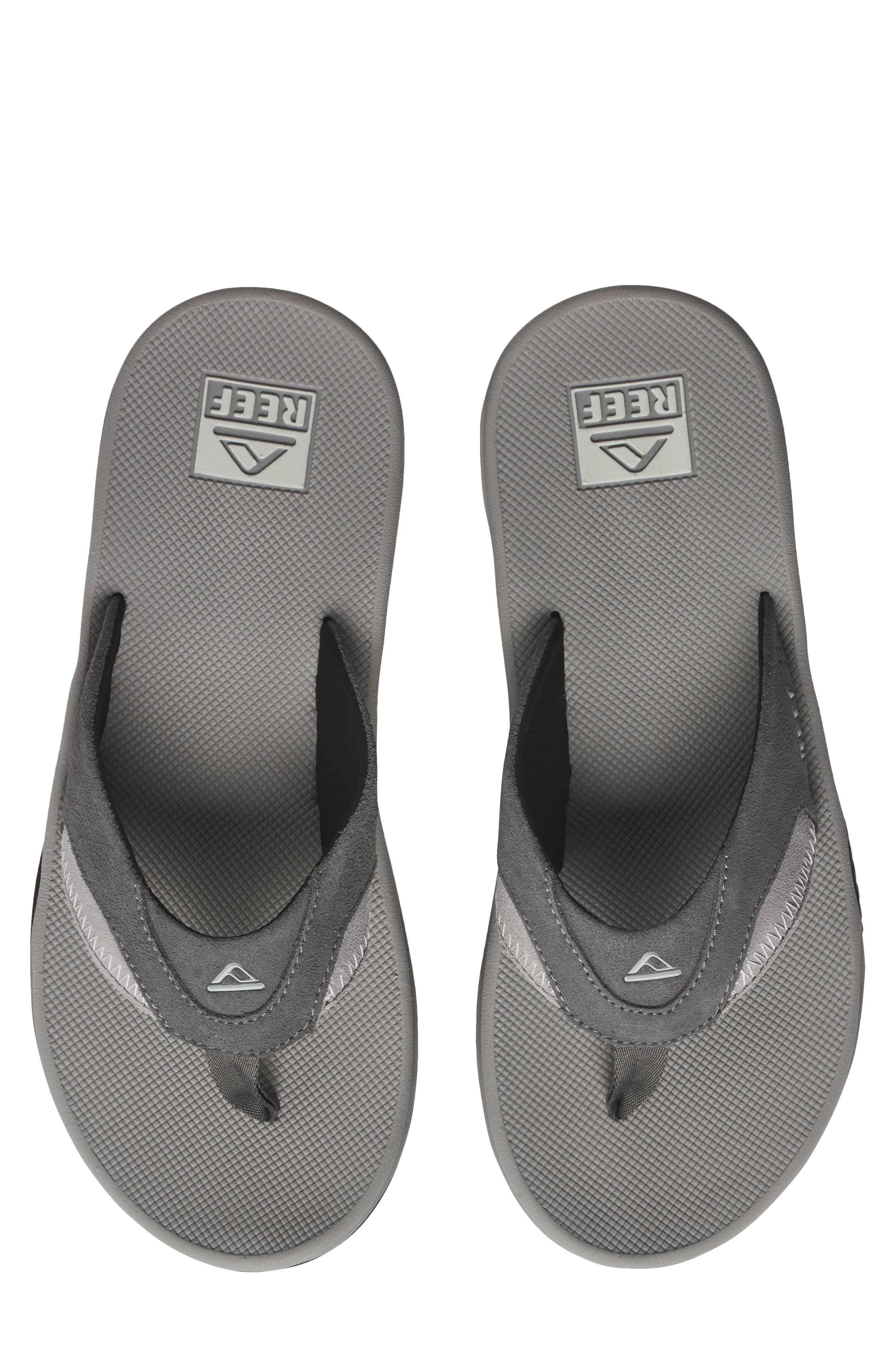Fanning Flip Flop, Alternate, color, GREY SUEDE