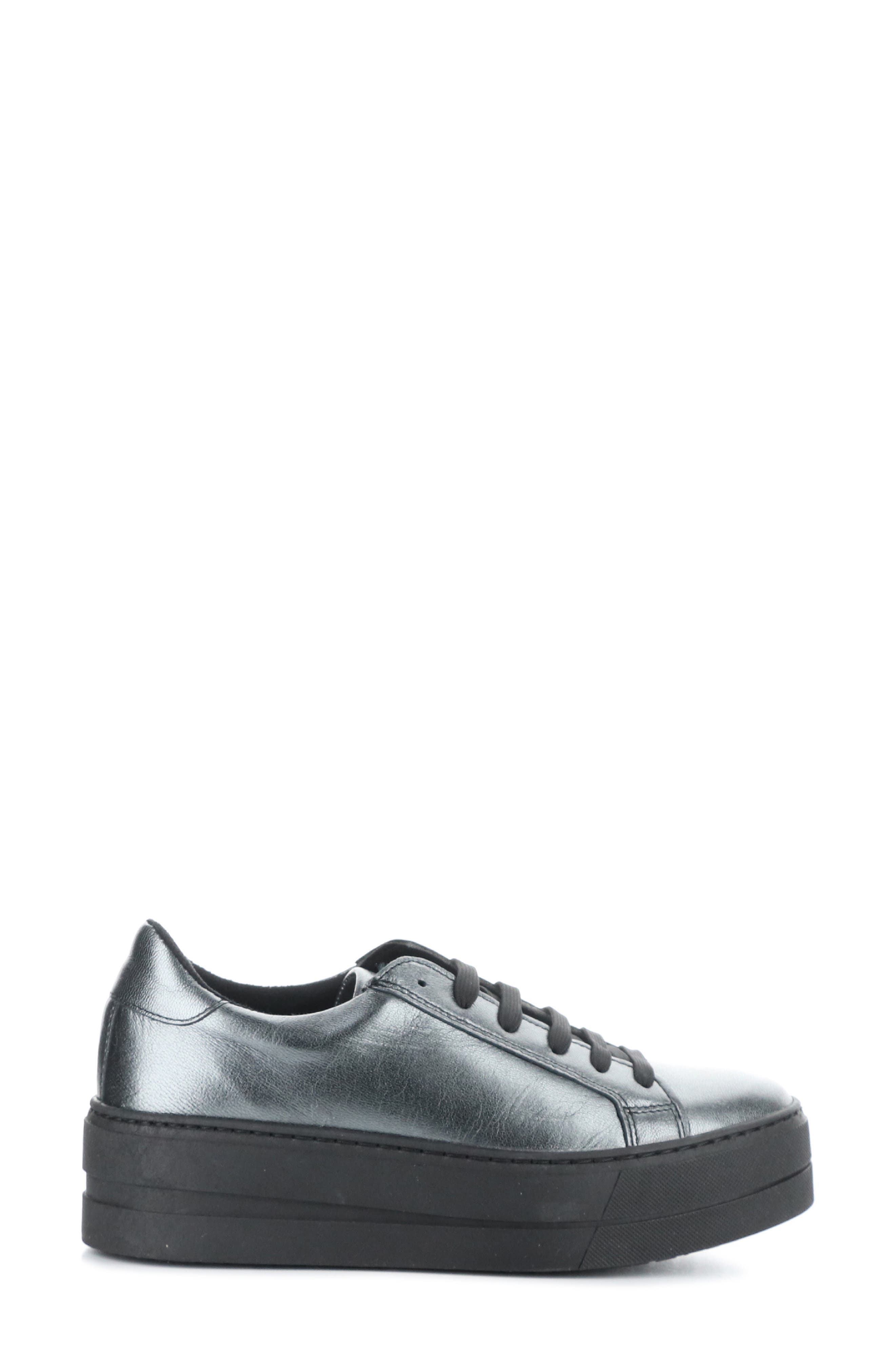 Bos. & Co. Maya Platform Sneaker, Alternate, color, Carbon Metallic Leather