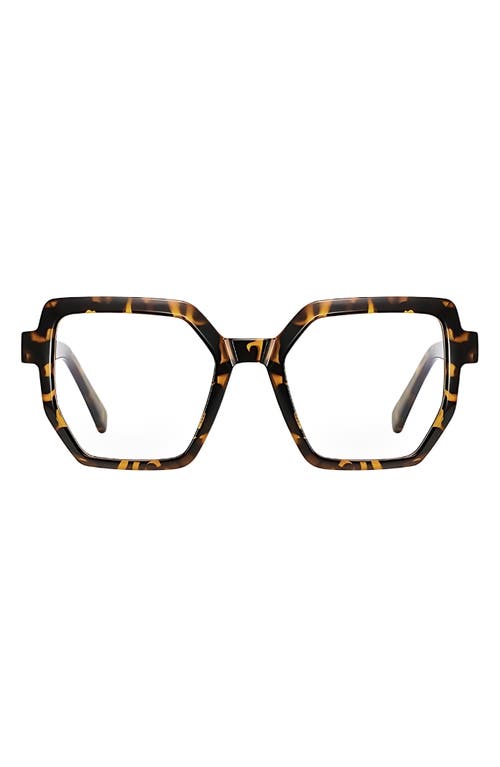 Fifth & Ninth Monroe 48mm Square Blue Light Blocking Glasses in Torte /Clear 