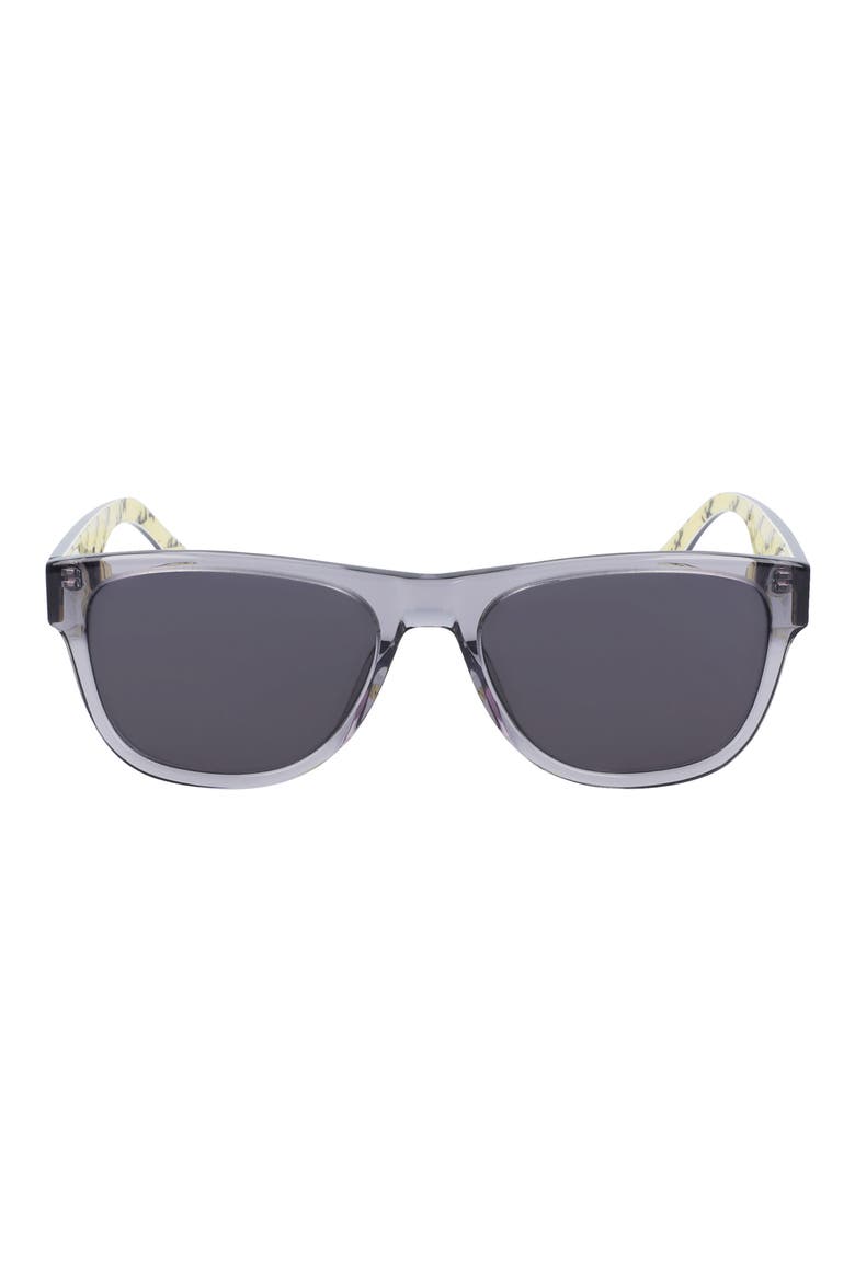 All Star® 57mm Rectangle Sunglasses, Main, color, CRYSTAL LIGHT CARBON/ GREY