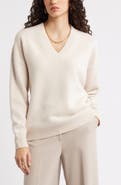 Nordstrom V-Neck Wool & Cashmere Sweater