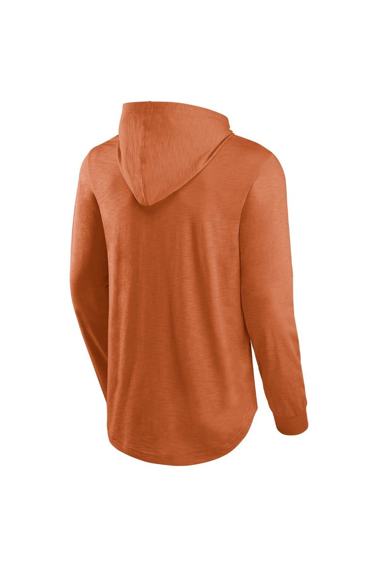 Men's Fanatics Branded Texas Orange Texas Longhorns Photo Finish Hoodie Long Sleeve T-Shirt, Alternate, color, Burnt Orange
