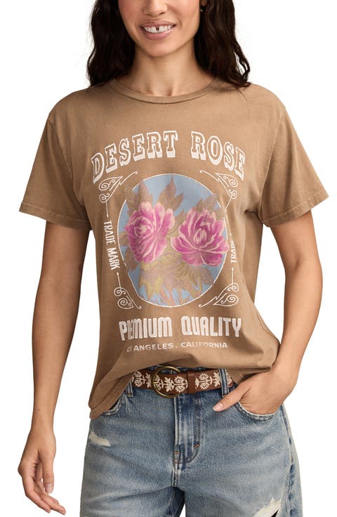 Deset Rose Cotton Graphic T-Shirt