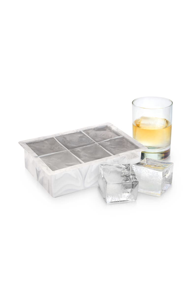 Marbled Ice Cube Tray, Alternate, color, White
