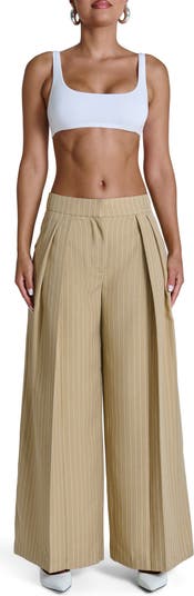 Pinstripe Wide Leg Pants
