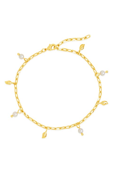 Beverly Freshwater Pearl Charm Anklet