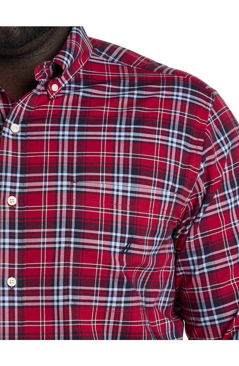 Nautica Plaid Sport Shirt, Alternate, color, Nautical Red