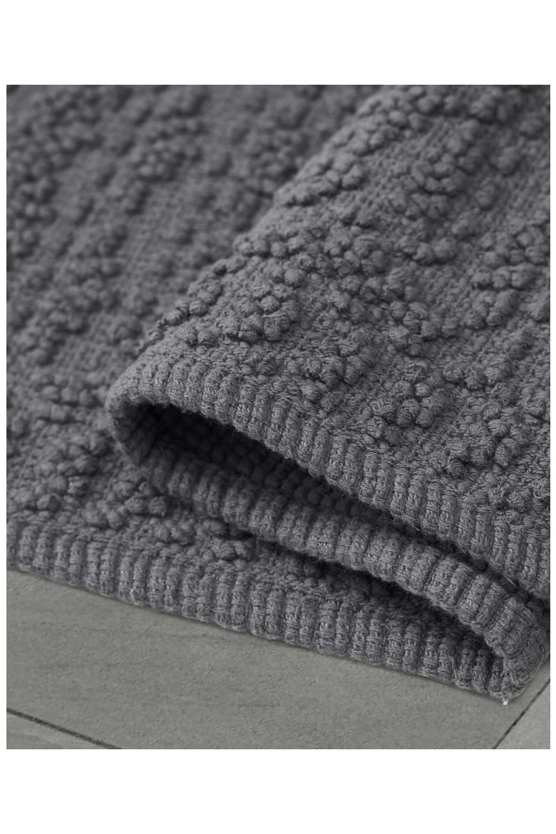 Nellore Fringe 2-Piece Bath Rug, Alternate, color, DARK GREY CHARCOAL