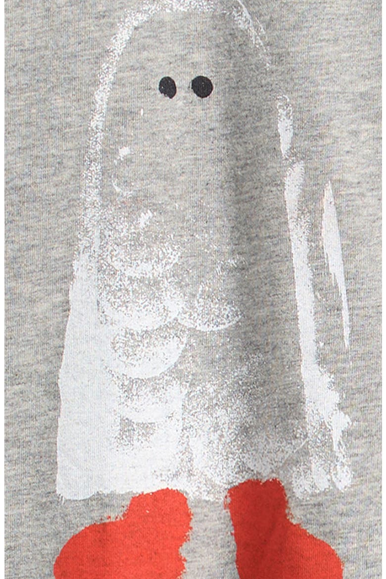 Booty Ghosts Organic Cotton T-Shirt, Alternate, color, LIGHT HEATHER GREY