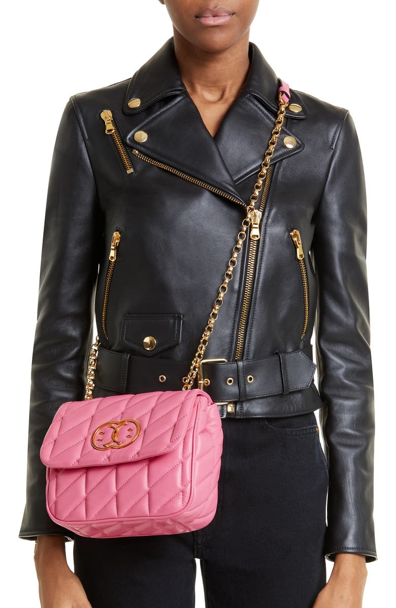 Moschino x Smiley<sup>®</sup> Double Smiley Quilted Crossbody Bag, Alternate, color,