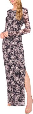 Ted Baker Nic Shirred Long Sleeve Maxi Dress