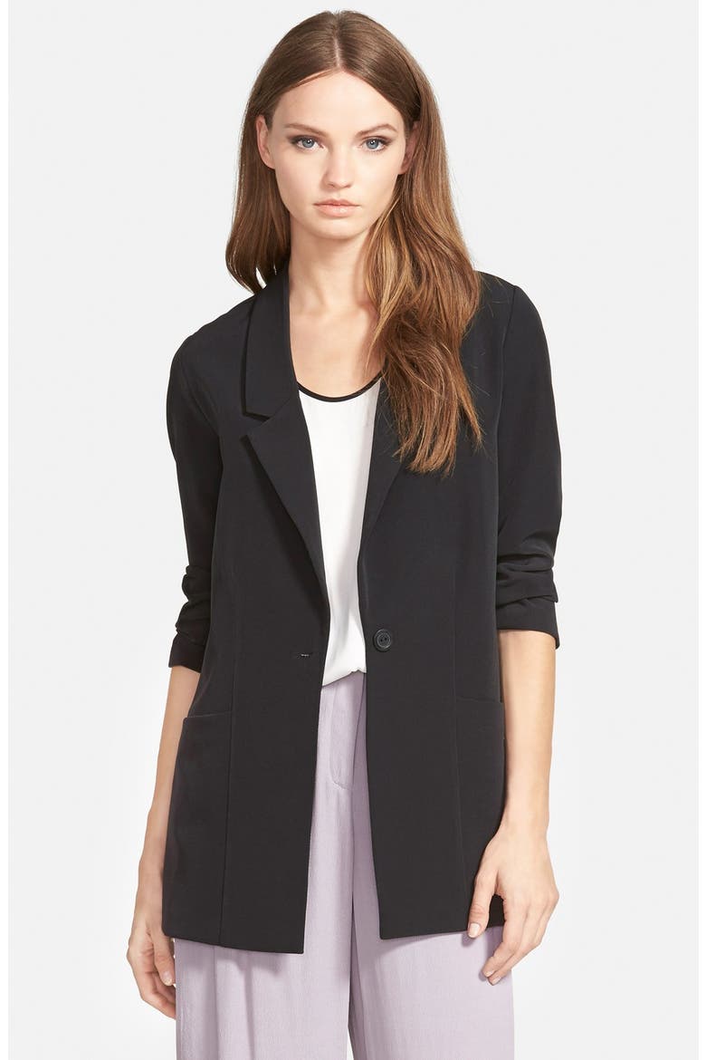 Long Blazer, Main, color, BLACK