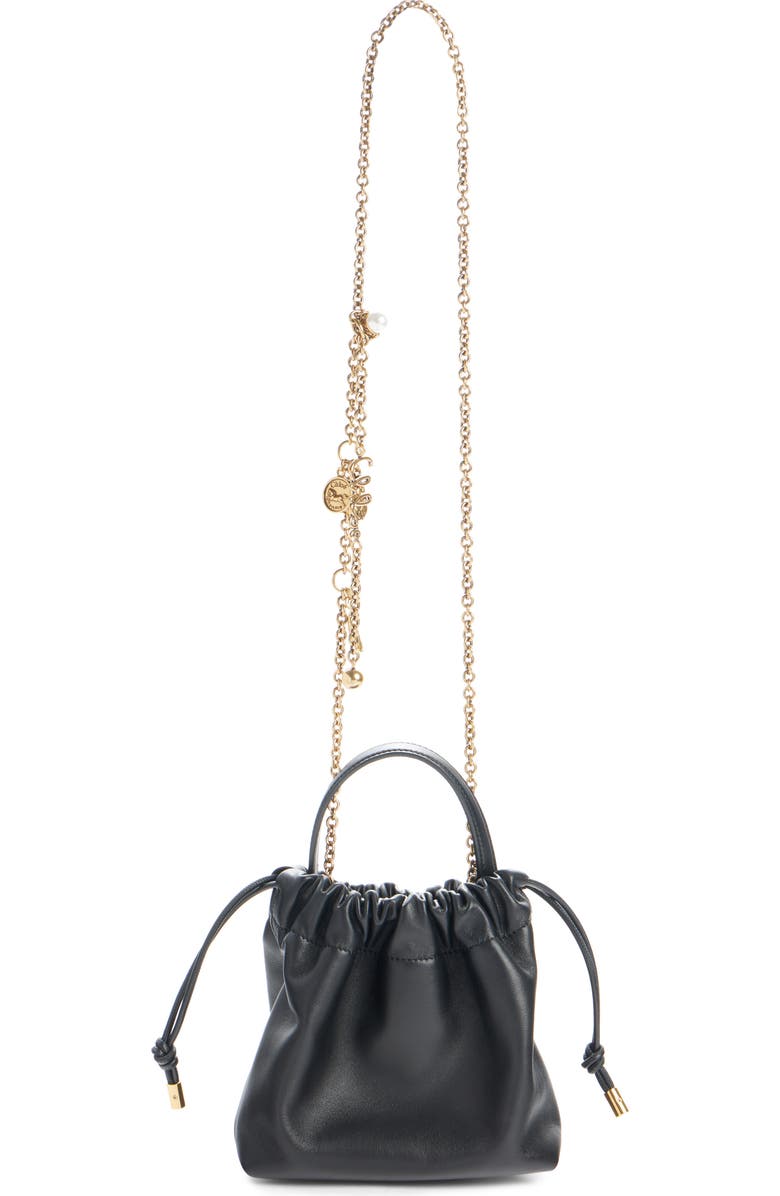 Chloé Mini Icons Leather Shoulder Bag, Alternate, color, Black