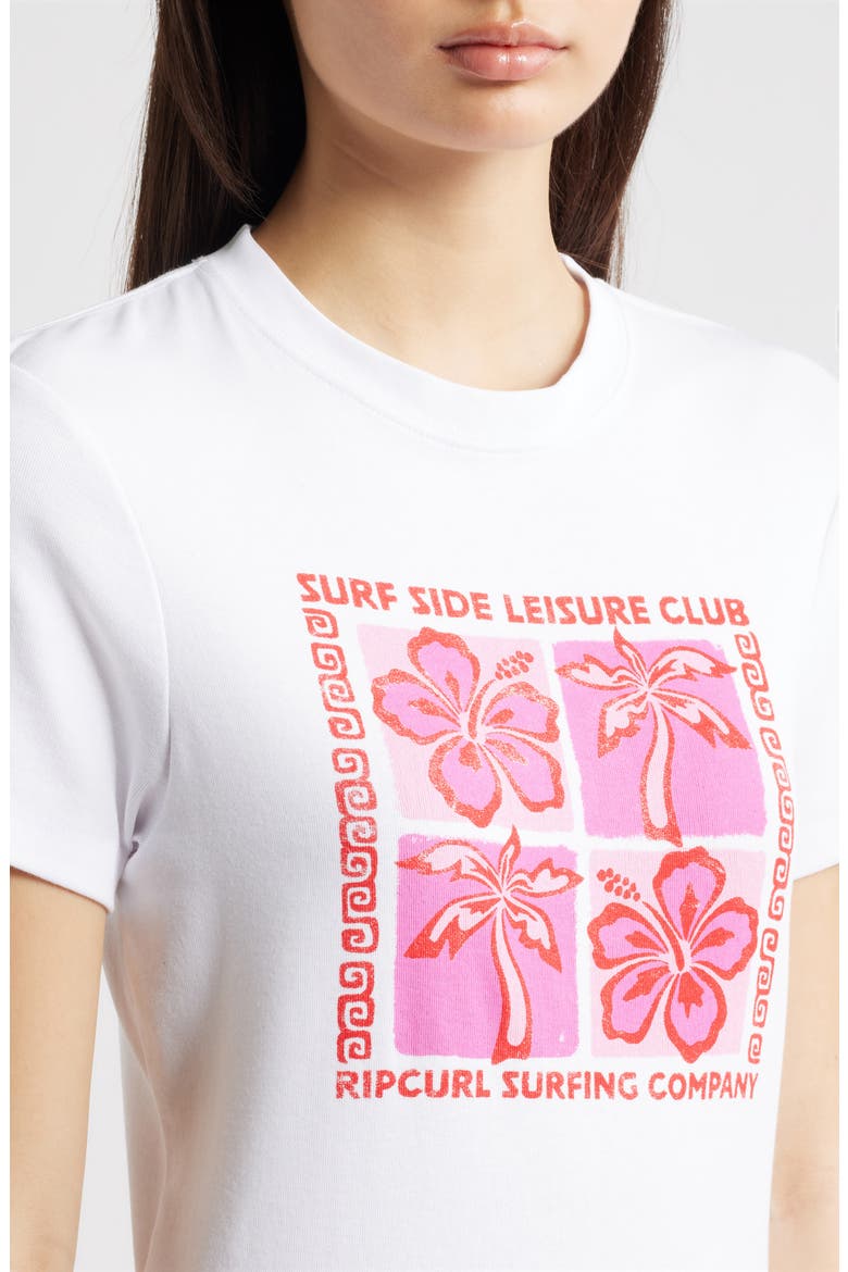 Surf Side Fitted T-Shirt, Alternate, color, OPTICAL WHITE