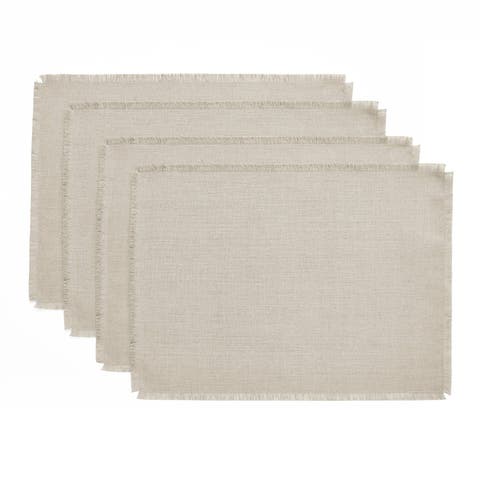 Linen Placemats - Fringe, 14" x 19"