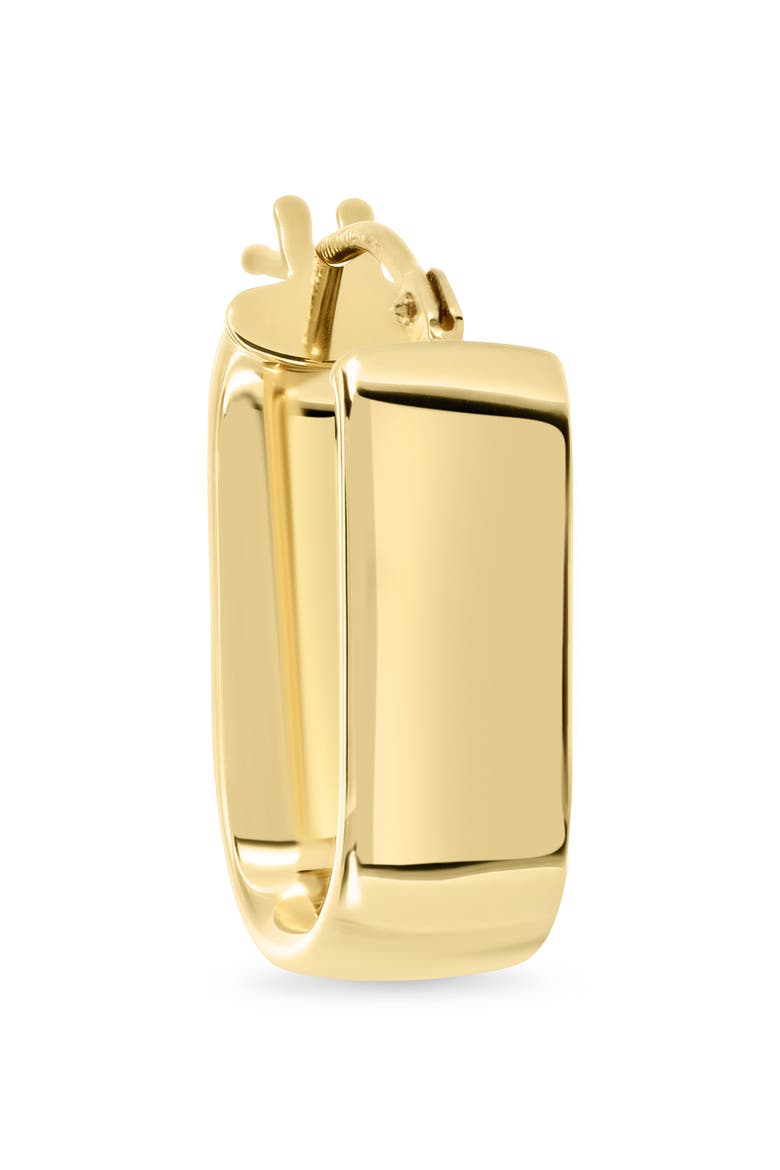 14k Gold Rectangular Hoop Earrings, Alternate, color, 14KY