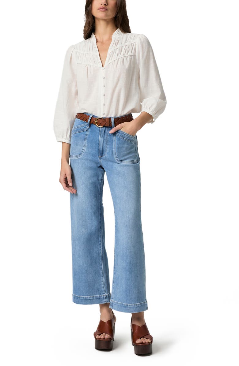 PAIGE Anessa High Waist Ankle Wide Leg Jeans, Alternate, color, 