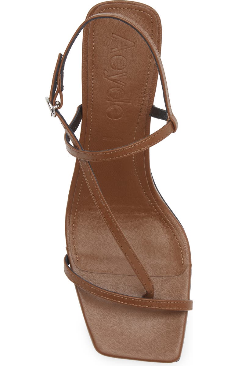aeyde Elise Sandal, Alternate, color, Tobacco