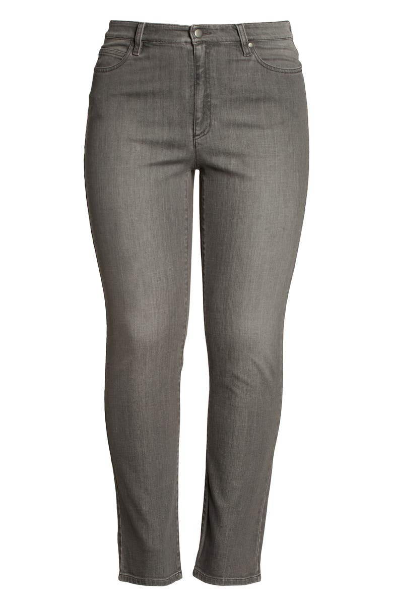 Eileen Fisher High Waist Organic Cotton Denim Jeans, Alternate, color, Carbon