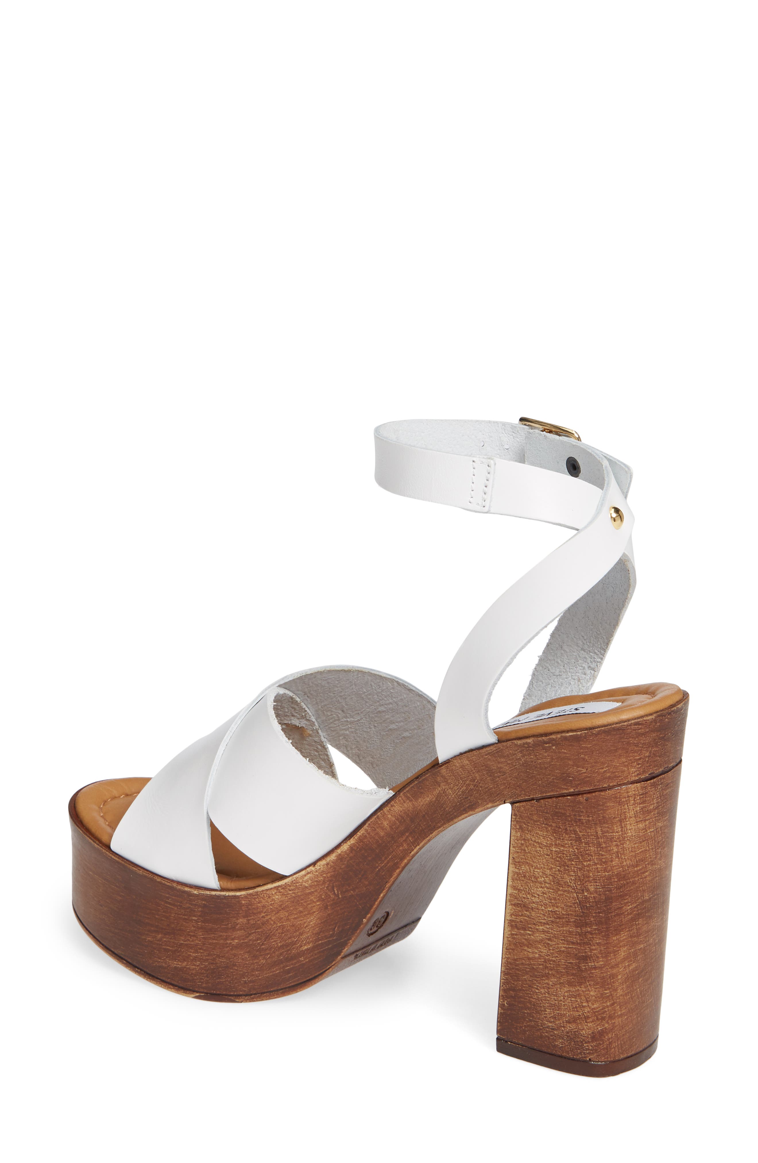 Liliana Platform Sandal, Alternate, color, WHITE LEATHER