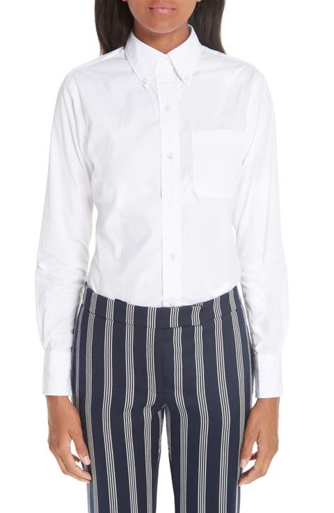 【関税負担なし】 THOM BROWNE 袖なし Tシャツ - ホワイト Thom Browne side-slit short-sleeve T-shirt | White | FARFETCH