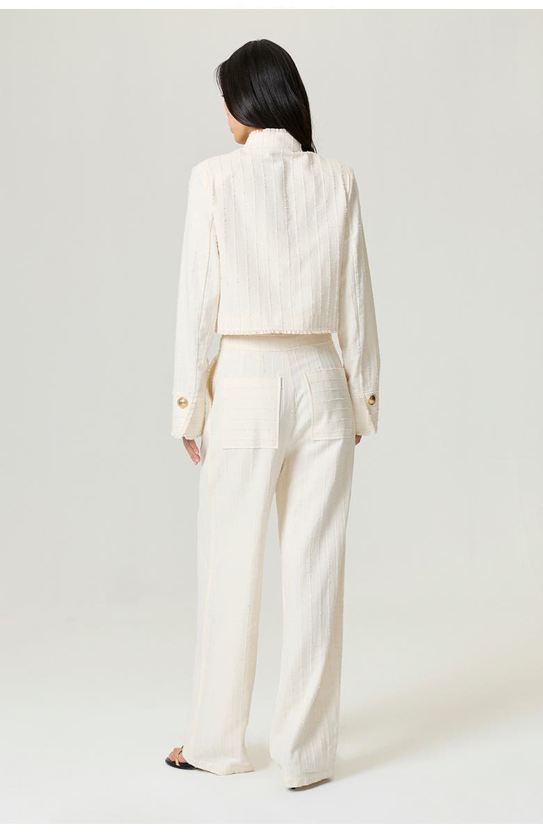 Nocturne Ruffle Trim Detailed Pants, Alternate, color, Ivory