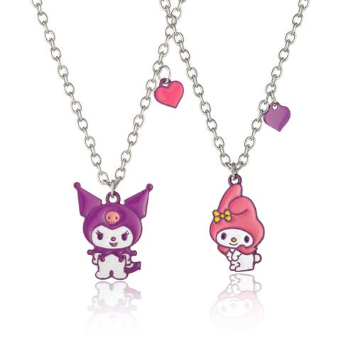 Kuromi and My Melody Necklace Set