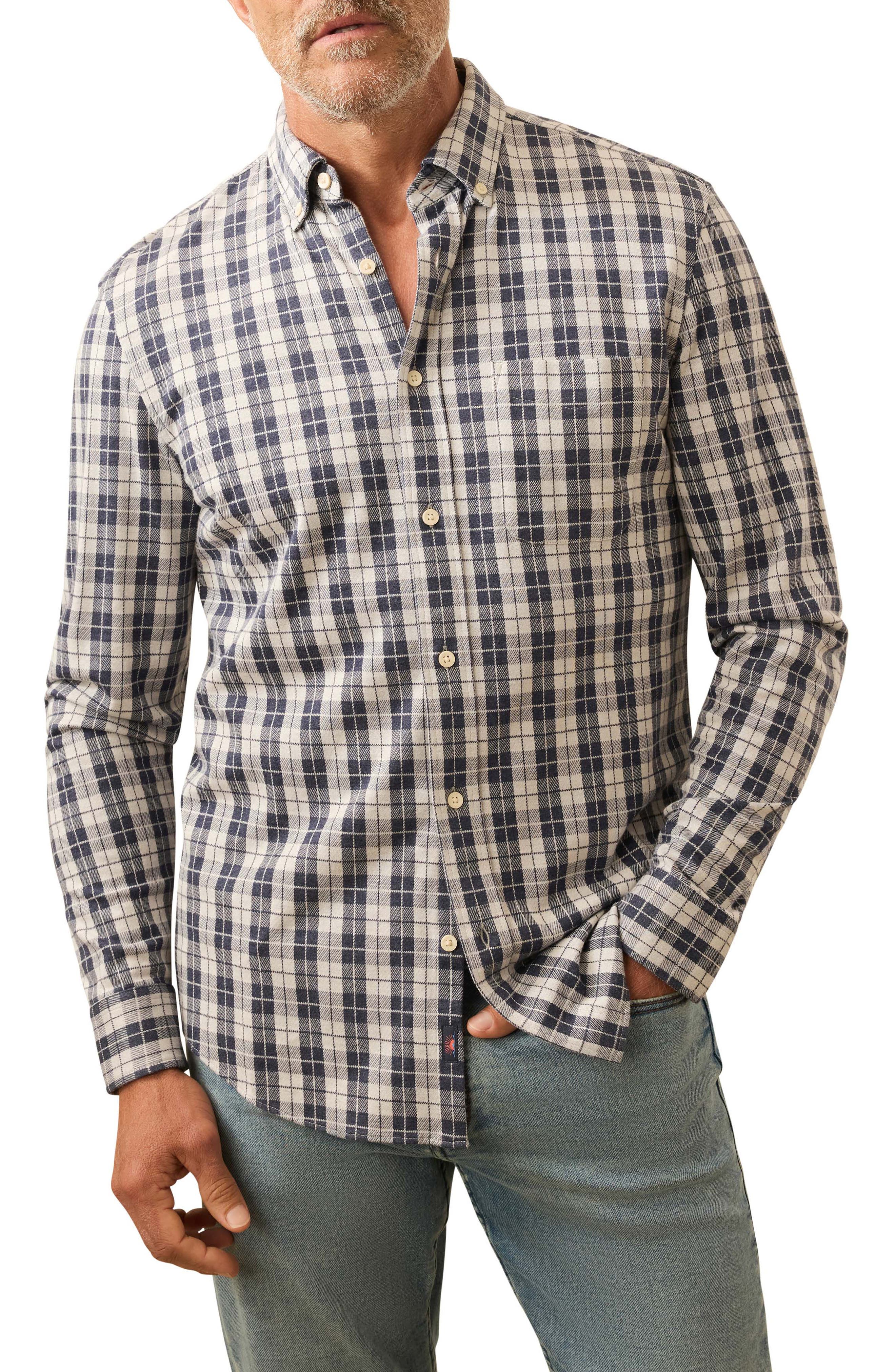 Faherty Coastline Knit Button-Down Shirt
