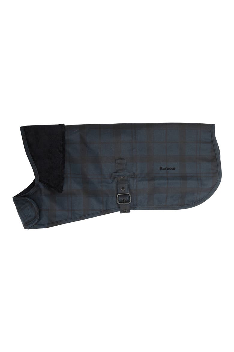 Ambleside Wax Dog Coat, Main, color, NAVY TARTAN