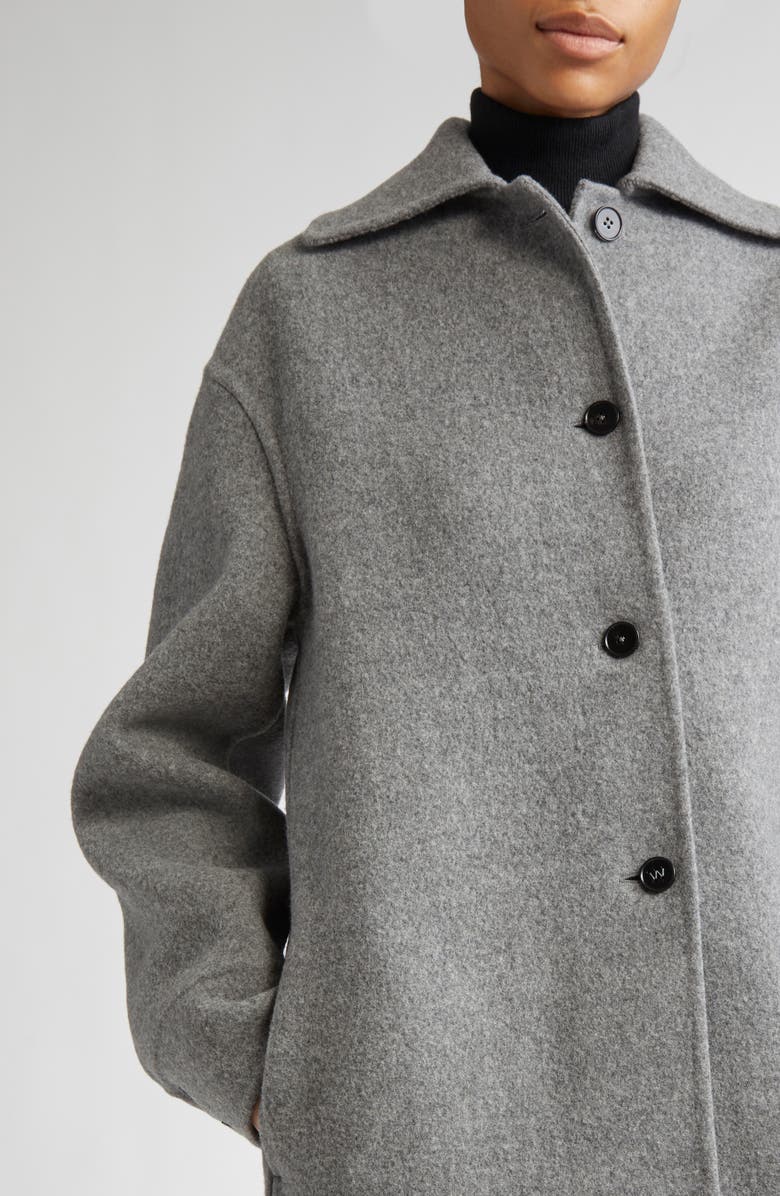 Jil Sander Relaxed Virgin Wool Coat, Alternate, color, Pebble