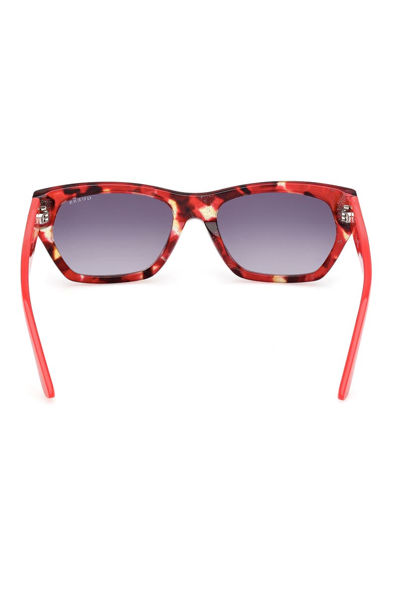 Geometric Sunglasses, Alternate, color, RED HAVANA / GRADIENT SMOKE