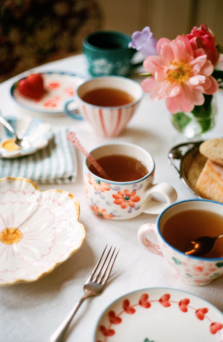 Rice by Rice Set of 6 Hand-Painted Cappuccino Cups, Alternate, color, Multi