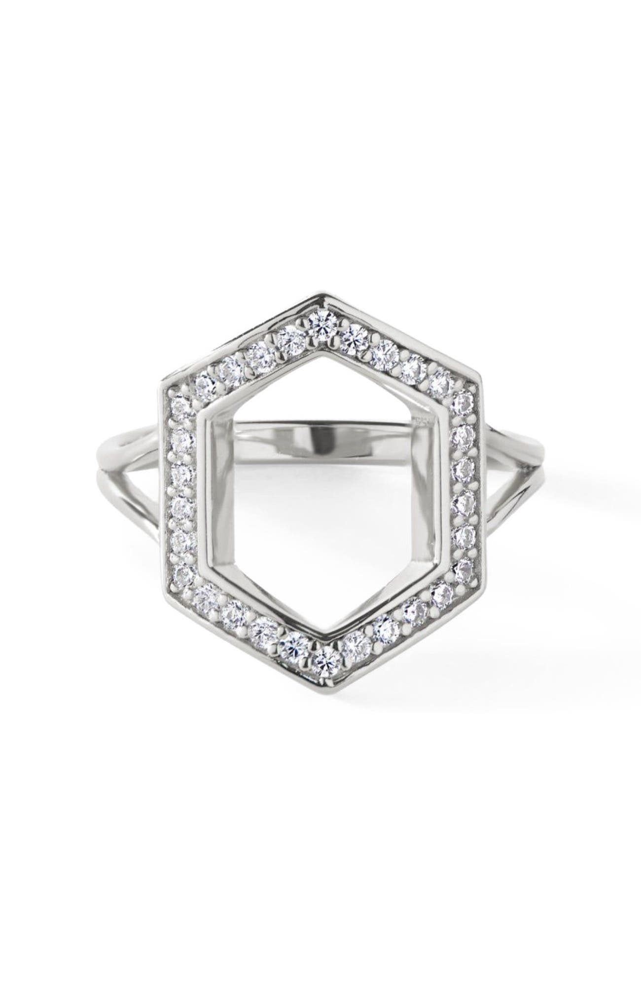 Sterling Silver/White CZ