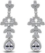 Christian Siriano Pear Cubic Zirconia Drop Earrings