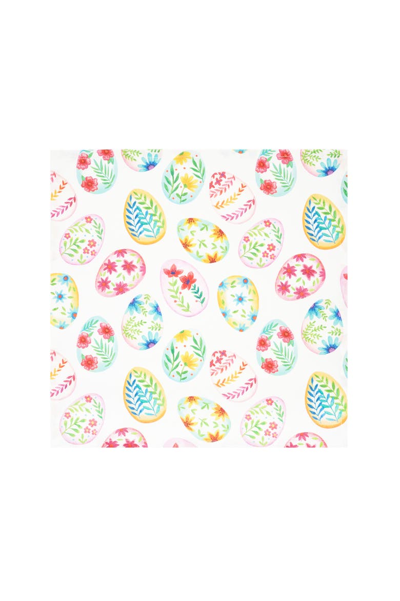 Easter Egg Charm 100% Cotton Set of 6 Cloth Napkins, Alternate, color, Green