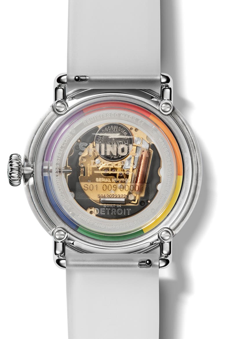 Detrola Pride Watch Gift Set, 43mm, Alternate, color, SILVER