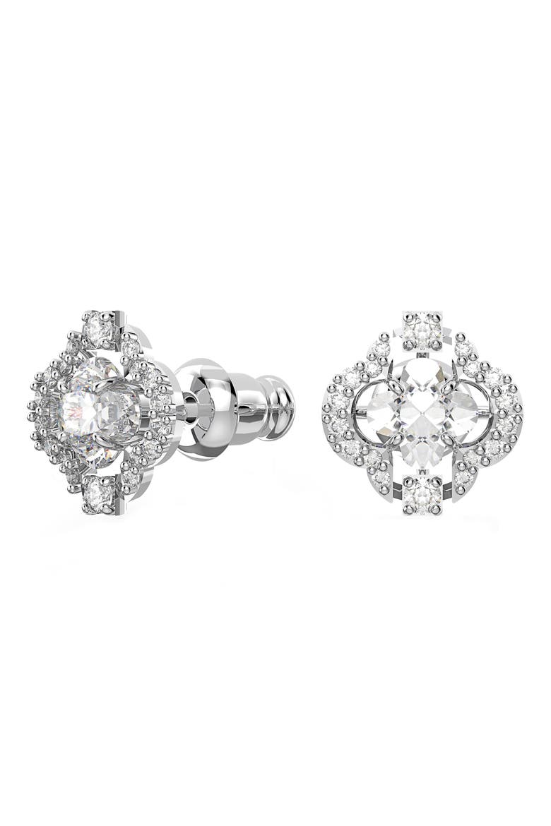 Sparkling Dance Pendant Necklace & Stud Earrings Set, Alternate, color, SILVER