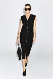 COS Buttoned Boiled Merino Wool Dress