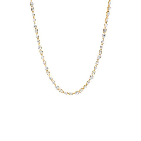CZ Marquise Tennis Necklace
