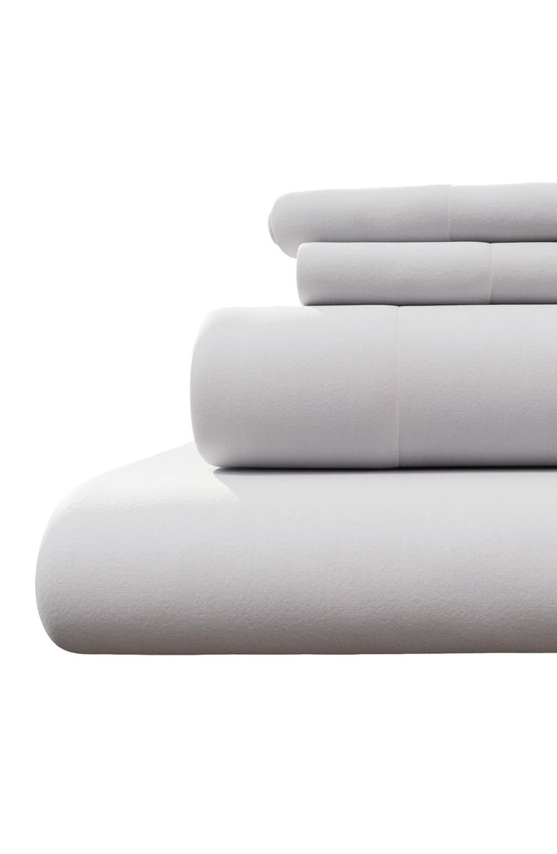Woven & Weft Organic Cotton Jersey Sheet Set, Main, color, Fog Grey