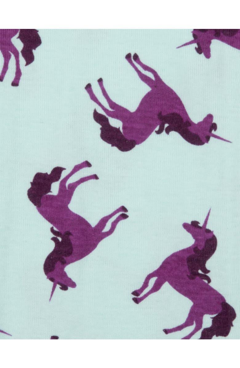 Leveret Footed Cotton Matching Family Pajamas, Whimsy & Fantasy Prints, Alternate, color, Unicorn Purple
