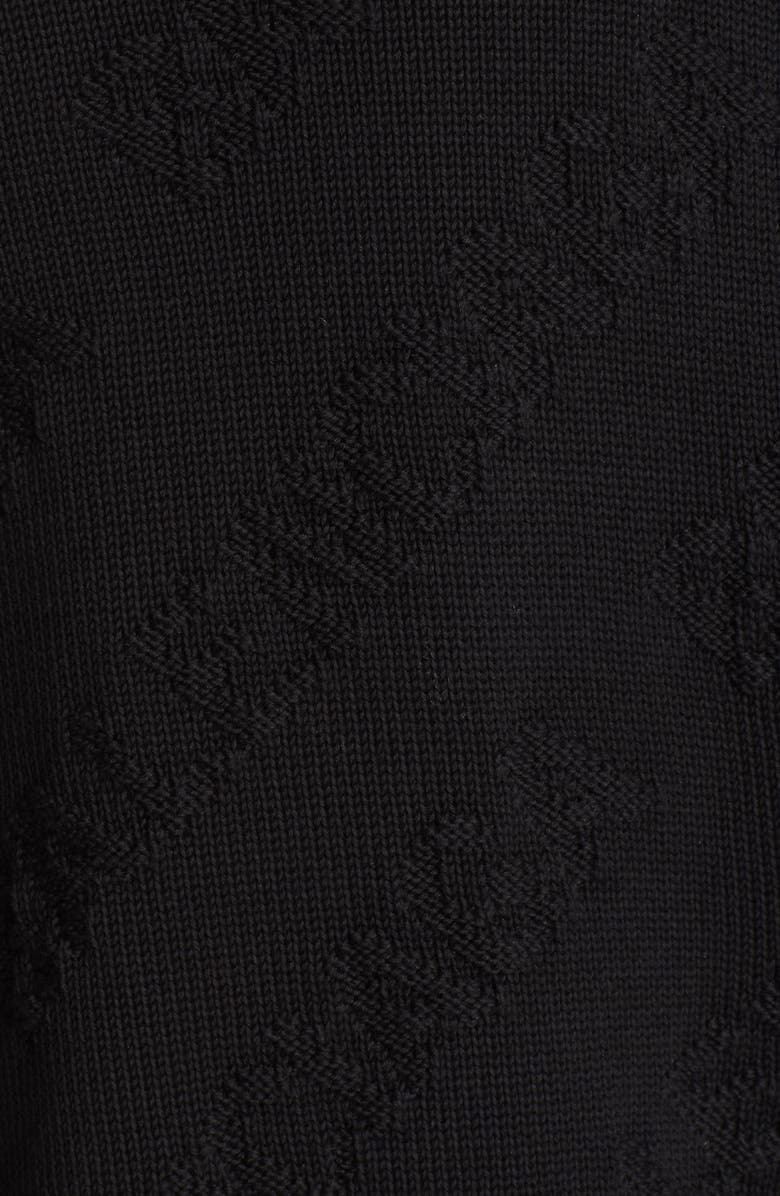 Balenciaga Tonal Logo Jacquard Cotton Sweater, Alternate, color, 