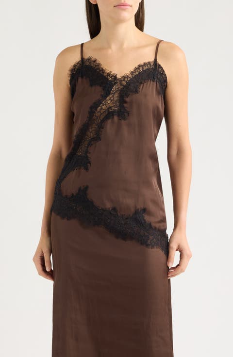 Sonic Lace Trim Asymmetric Tank